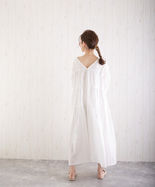 Wefst（ウェスト）の「【Wefst】60Sローンティアード2wayワンピース（ワンピース・レディース・ブラック/オフホワイト/グリーン/ラベンダー/ライトベージュ/グレイッシュベージュ・FREE）」の16枚目の写真