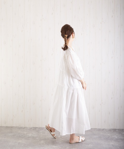 Wefst（ウェスト）の「【Wefst】60Sローンティアード2wayワンピース（ワンピース・レディース・ブラック/オフホワイト/グリーン/ラベンダー/ライトベージュ/グレイッシュベージュ・FREE）」の18枚目の写真