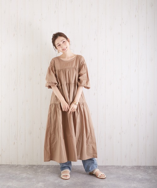 Wefst（ウェスト）の「【Wefst】60Sローンティアード2wayワンピース（ワンピース・レディース・ブラック/オフホワイト/グリーン/ラベンダー/ライトベージュ/グレイッシュベージュ・FREE）」の19枚目の写真