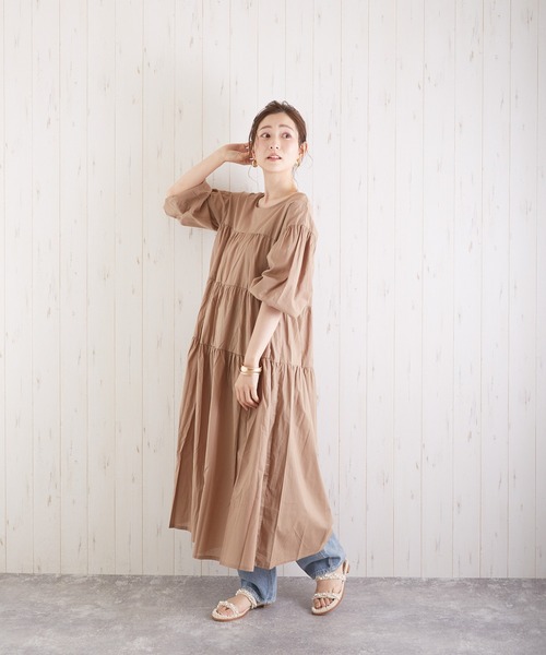 Wefst（ウェスト）の「【Wefst】60Sローンティアード2wayワンピース（ワンピース・レディース・ブラック/オフホワイト/グリーン/ラベンダー/ライトベージュ/グレイッシュベージュ・FREE）」の21枚目の写真