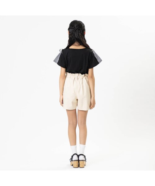 algy（アルジー）の「ワンショル風ガーリーT（Tシャツ/カットソー・キッズ・ブラック/ベージュ/オフホワイト・XXX-SMALL/X-SMALL/MEDIUM/SMALL/XX-SMALL）」の15枚目の写真