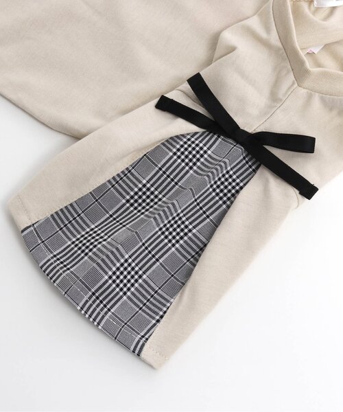 algy（アルジー）の「ワンショル風ガーリーT（Tシャツ/カットソー・キッズ・ブラック/ベージュ/オフホワイト・XXX-SMALL/X-SMALL/MEDIUM/SMALL/XX-SMALL）」の13枚目の写真