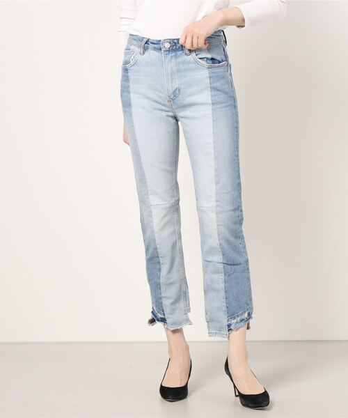 ALLSAINTS（オールセインツ）の「KIM TWO-TONE HIGH-RISE JEANS, MID INDIGO | KIM TWO-TONE ハイライズ ジーンズ, インディゴ（デニムパンツ・レディース・インディゴブルー・24/25/26/27）」の9枚目の写真