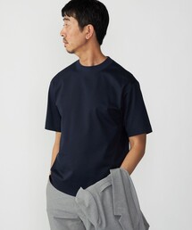 SHIPS | SHIPS: クルーネック ハイゲージ ダンボールニットTシャツ ライト(Tシャツ/カットソー)