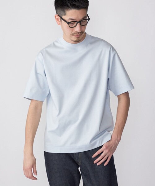 SHIPS(シップス)の「SHIPS: クルーネック ハイゲージ ダンボールニットTシャツ ライト(Tシャツ/カットソー・メンズ・ブラック/オフホワイト/オリーブ/ネイビー/ホワイト/グリーン/ダークブルー/ライトブルー/ライトグレー/スカイブルー/コバルトブルー/ブラウン/ライトグリーン/オレンジ/チャコールグレー/ラベンダー/ダークブラウン/グレー/ブルー系その他/ロイヤルブルー・SMALL/MEDIUM/LARGE/X-LARGE)」の12枚目の写真