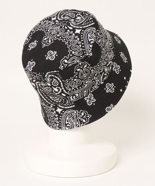 CONVERSE STARS（コンバーススターズ）の「リバーシブルバンダナバケットハット（ハット・レディース・ホワイト/ブラック/オレンジ・FREE）」の8枚目の写真