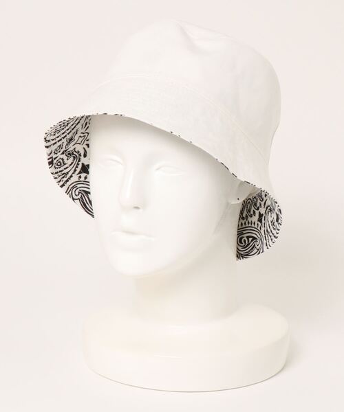 CONVERSE STARS（コンバーススターズ）の「リバーシブルバンダナバケットハット（ハット・レディース・ホワイト/ブラック/オレンジ・FREE）」の4枚目の写真