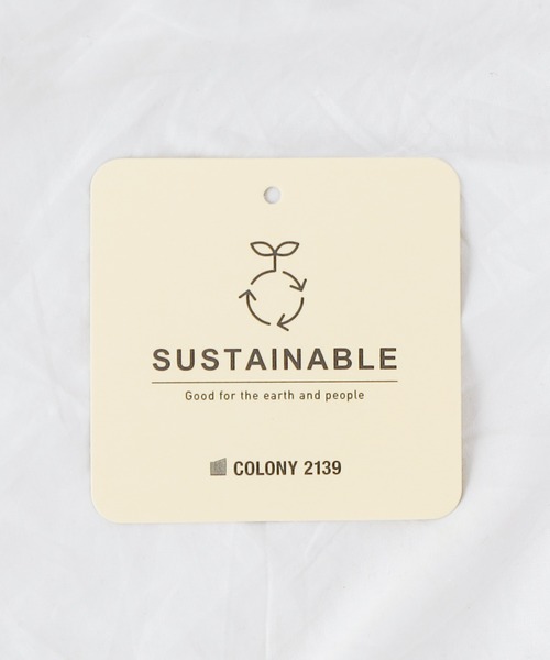 COLONY 2139（コロニートゥーワンスリーナイン）の「サステナブルシアーバンドカラーシャツワンピース（ワンピース・レディース・イエロー/ブラック/オフホワイト・MEDIUM/LARGE）」の22枚目の写真