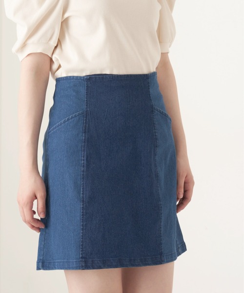 OLIVE des OLIVE（オリーブデオリーブ）の「夏マスト！setupミニスカート（スカート・レディース・ベージュ/ライトブラウン/ワンウォッシュ・FREE）」の16枚目の写真