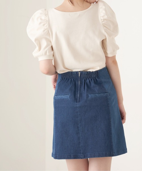 OLIVE des OLIVE（オリーブデオリーブ）の「夏マスト！setupミニスカート（スカート・レディース・ベージュ/ライトブラウン/ワンウォッシュ・FREE）」の18枚目の写真