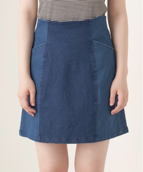 OLIVE des OLIVE（オリーブデオリーブ）の「夏マスト！setupミニスカート（スカート・レディース・ベージュ/ライトブラウン/ワンウォッシュ・FREE）」の20枚目の写真