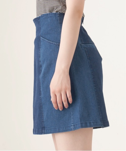 OLIVE des OLIVE（オリーブデオリーブ）の「夏マスト！setupミニスカート（スカート・レディース・ベージュ/ライトブラウン/ワンウォッシュ・FREE）」の21枚目の写真