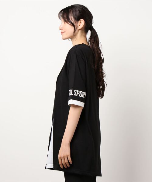KANGOL SPORT（カンゴールスポーツ）の「＜ＫＡＮＧＯＬ　ＳＰＯＲＴ＞重ね着風レイヤードチュニック（チュニック・レディース・ブラック/カーキ/杢グレー/ブルーグレー・MEDIUM/X-LARGE/LARGE）」の17枚目の写真