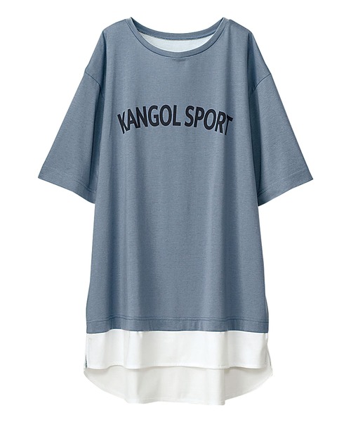 KANGOL SPORT（カンゴールスポーツ）の「＜ＫＡＮＧＯＬ　ＳＰＯＲＴ＞重ね着風レイヤードチュニック（チュニック・レディース・ブラック/カーキ/杢グレー/ブルーグレー・MEDIUM/X-LARGE/LARGE）」の22枚目の写真