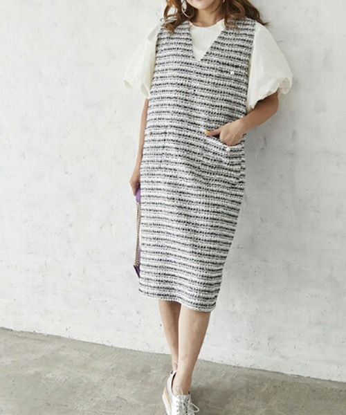 セール ツイードジャンパースカート ワンピース M Y U ミュー のファッション通販 Zozotown