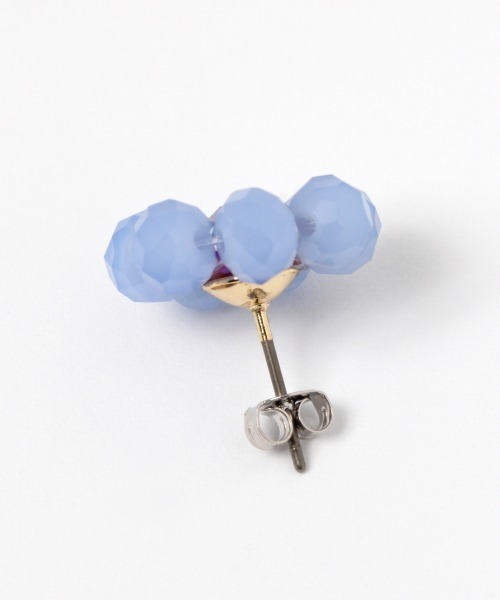 Me%（ミィパーセント）の「フラワービーズトップピアス（ピアス（両耳用）・レディース・その他/サックスブルー・FREE）」の4枚目の写真