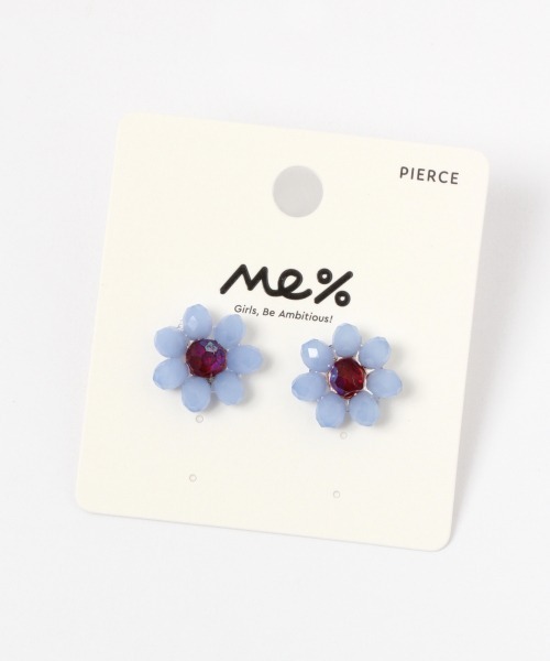 Me%（ミィパーセント）の「フラワービーズトップピアス（ピアス（両耳用）・レディース・その他/サックスブルー・FREE）」の6枚目の写真