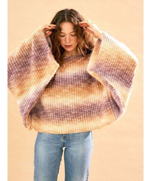 Ungrid（アングリッド）の「ビッグスリーブルーズニット（ニット/セーター・レディース・ブルー/パープル・FREE）」の20枚目の写真