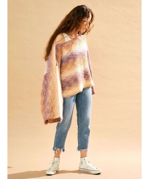 Ungrid（アングリッド）の「ビッグスリーブルーズニット（ニット/セーター・レディース・ブルー/パープル・FREE）」の13枚目の写真