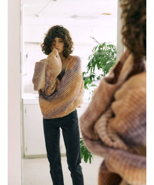 Ungrid（アングリッド）の「ビッグスリーブルーズニット（ニット/セーター・レディース・ブルー/パープル・FREE）」の6枚目の写真