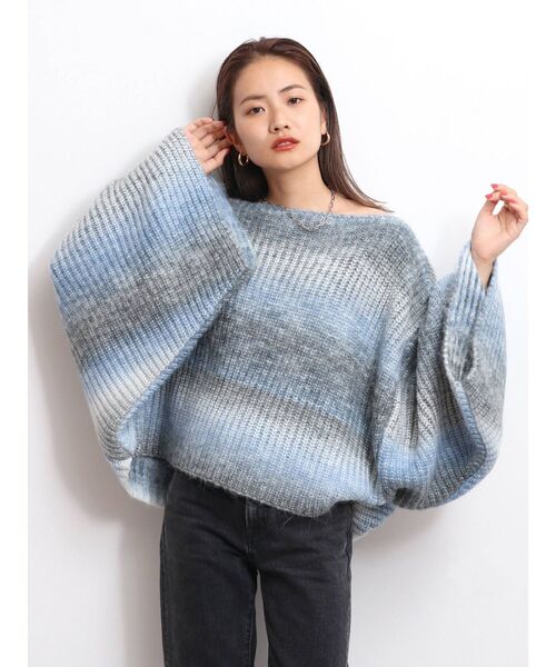 Ungrid（アングリッド）の「ビッグスリーブルーズニット（ニット/セーター・レディース・ブルー/パープル・FREE）」の16枚目の写真