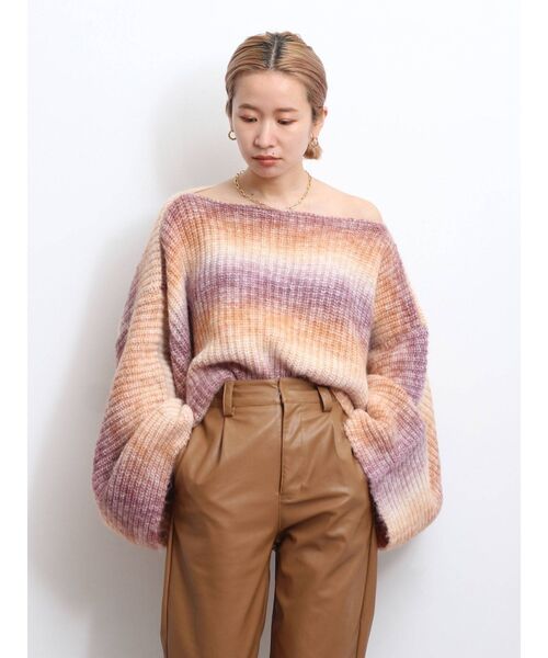 Ungrid（アングリッド）の「ビッグスリーブルーズニット（ニット/セーター・レディース・ブルー/パープル・FREE）」の21枚目の写真