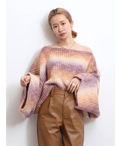 Ungrid（アングリッド）の「ビッグスリーブルーズニット（ニット/セーター・レディース・ブルー/パープル・FREE）」の14枚目の写真