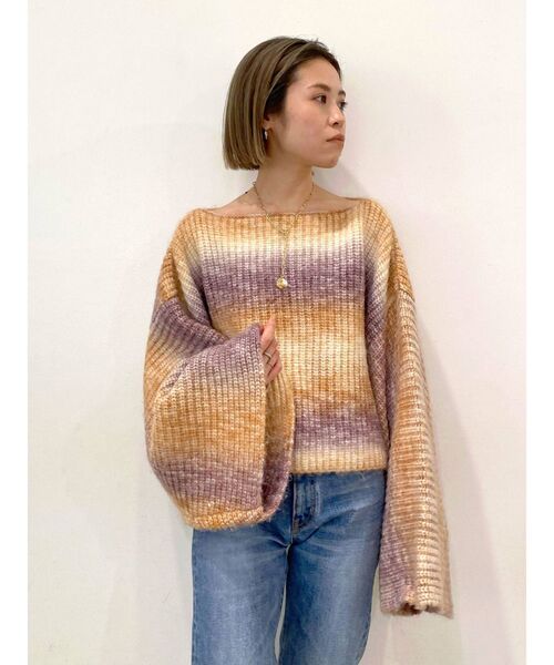 Ungrid（アングリッド）の「ビッグスリーブルーズニット（ニット/セーター・レディース・ブルー/パープル・FREE）」の19枚目の写真