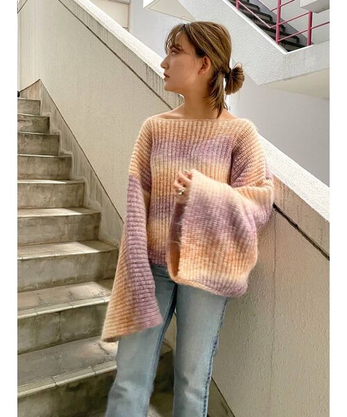 Ungrid（アングリッド）の「ビッグスリーブルーズニット（ニット/セーター・レディース・ブルー/パープル・FREE）」の22枚目の写真