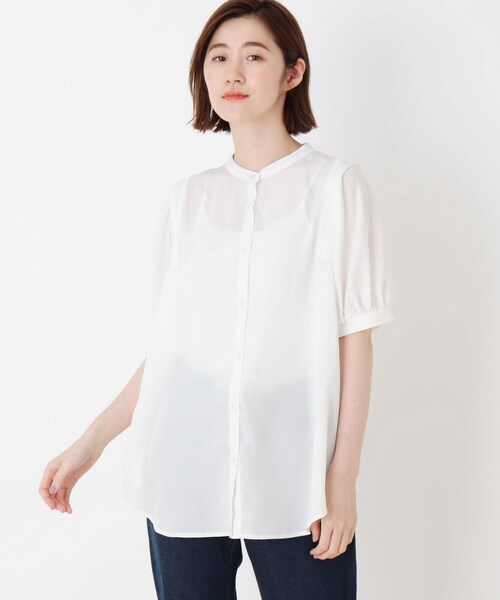 DRESKIP(ドレスキップ)の「◆【2点セット】ビスチェ+袖ギャザーブラウス(シャツ/ブラウス・レディース・ライトベージュ/黄緑系/ブラック・03/02)」の6枚目の写真