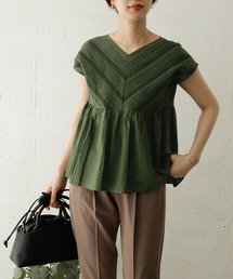 URBAN RESEARCH DOORS | タックレースフレンチブラウス(シャツ/ブラウス)