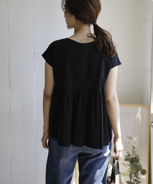 URBANRESEARCH タックレースフレンチブラウス FREE ホワイト URBANRESEARCH タックレースフレンチブラウス FREE ホワイト