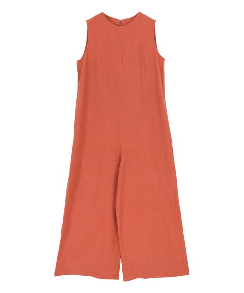 titivate(ティティベイト)の「ワイドシルエットノースリーブオールインワン(つなぎ/オールインワン・レディース・ベージュ/ネイビー/ダークオレンジ・S/M/L/PS(XS-S))」の4枚目の写真