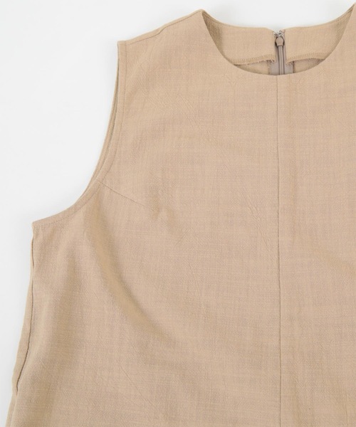 titivate(ティティベイト)の「ワイドシルエットノースリーブオールインワン(つなぎ/オールインワン・レディース・ベージュ/ネイビー/ダークオレンジ・S/M/L/PS(XS-S))」の13枚目の写真