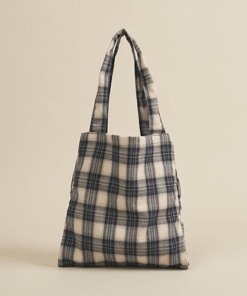 BEAUTY&YOUTH UNITED ARROWS(ビューティーアンドユースユナイテッドアローズ)の「BY オンブレチェック ポータブルトートバッグ ∴(トートバッグ・レディース・ナチュラル/シャーベット/ライム・FREE)」の4枚目の写真