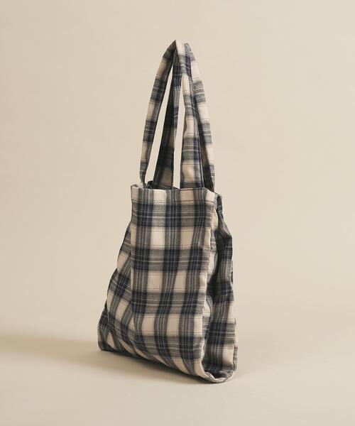 BEAUTY&YOUTH UNITED ARROWS(ビューティーアンドユースユナイテッドアローズ)の「BY オンブレチェック ポータブルトートバッグ ∴(トートバッグ・レディース・ナチュラル/シャーベット/ライム・FREE)」の5枚目の写真