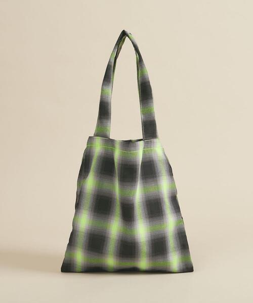 BEAUTY&YOUTH UNITED ARROWS(ビューティーアンドユースユナイテッドアローズ)の「BY オンブレチェック ポータブルトートバッグ ∴(トートバッグ・レディース・ナチュラル/シャーベット/ライム・FREE)」の15枚目の写真
