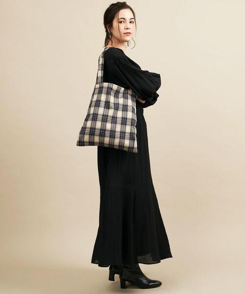 BEAUTY&YOUTH UNITED ARROWS(ビューティーアンドユースユナイテッドアローズ)の「BY オンブレチェック ポータブルトートバッグ ∴(トートバッグ・レディース・ナチュラル/シャーベット/ライム・FREE)」の9枚目の写真