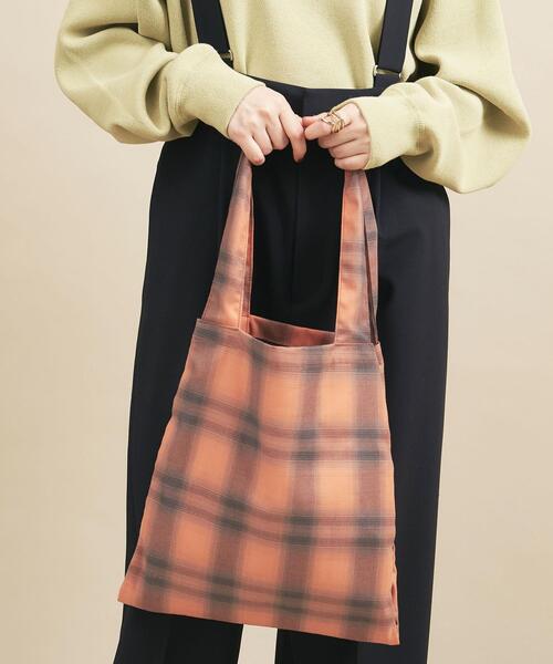 BEAUTY&YOUTH UNITED ARROWS(ビューティーアンドユースユナイテッドアローズ)の「BY オンブレチェック ポータブルトートバッグ ∴(トートバッグ・レディース・ナチュラル/シャーベット/ライム・FREE)」の10枚目の写真