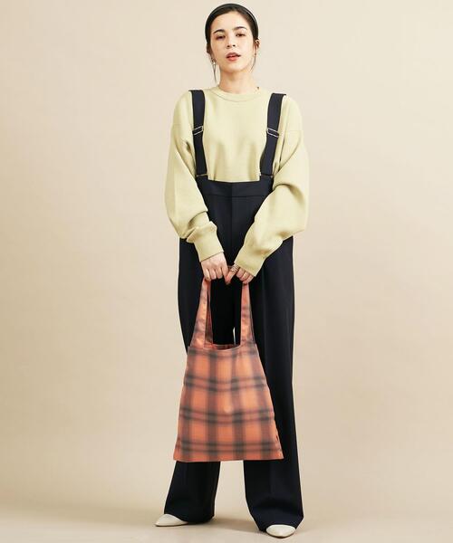 BEAUTY&YOUTH UNITED ARROWS(ビューティーアンドユースユナイテッドアローズ)の「BY オンブレチェック ポータブルトートバッグ ∴(トートバッグ・レディース・ナチュラル/シャーベット/ライム・FREE)」の13枚目の写真