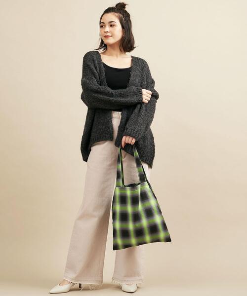 BEAUTY&YOUTH UNITED ARROWS(ビューティーアンドユースユナイテッドアローズ)の「BY オンブレチェック ポータブルトートバッグ ∴(トートバッグ・レディース・ナチュラル/シャーベット/ライム・FREE)」の8枚目の写真