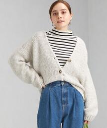 TRICOTS JEAN MARC | ＜TRICOTS JEAN MARC (トリコジャンマルク)＞ ブークレ ボタン カーディガン(カーディガン/ボレロ)