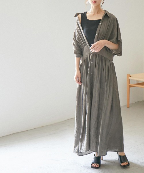 Fashion Letter(ファッションレター)の「スクエアネックコットンリブタンクトップ 夏服(タンクトップ・レディース・カーキ/ホワイト/杢グレー/ブラック/ベージュ/モカ・M/3L/4L/L/LL)」の19枚目の写真