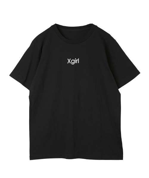 X-girl Stages（エックスガールステージス）の「S/S TEE SMALL LOGO（Tシャツ/カットソー・キッズ・ホワイト/ブラック・ONE SIZE）」の2枚目の写真