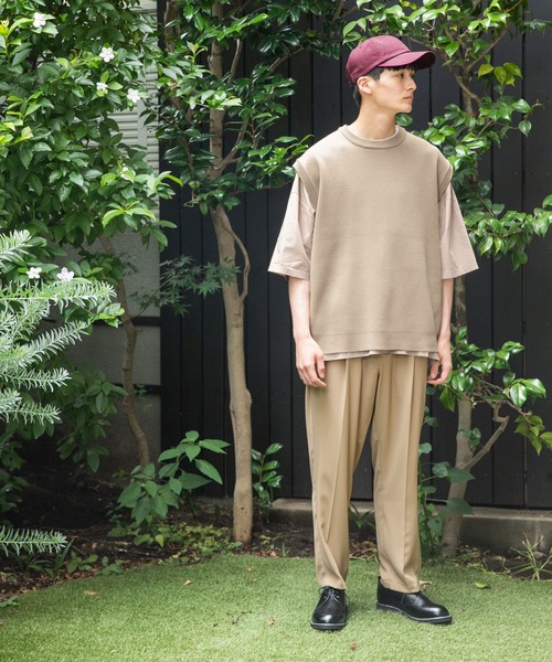 niko and...（ニコアンド）の「ミラノリブスリットイリベスト（ベスト・メンズ・ライトブルー/ブラック/ベージュ/オレンジ・FREE）」の6枚目の写真