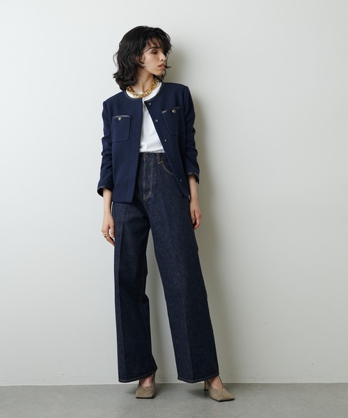 Whim Gazette（ウィムガゼット）の「デニムワイドパンツ（デニムパンツ・レディース・インディゴブルー・36/38）」の6枚目の写真