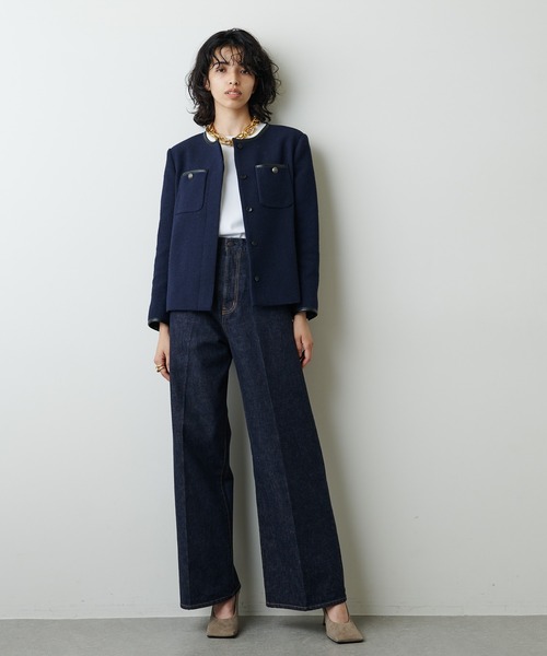 Whim Gazette（ウィムガゼット）の「デニムワイドパンツ（デニムパンツ・レディース・インディゴブルー・36/38）」の2枚目の写真