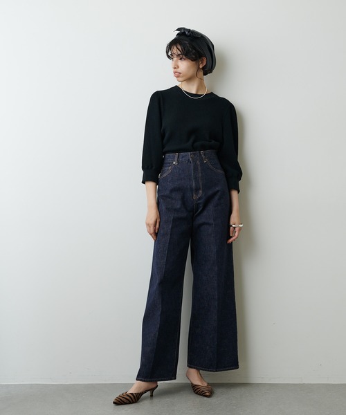 Whim Gazette（ウィムガゼット）の「デニムワイドパンツ（デニムパンツ・レディース・インディゴブルー・36/38）」の16枚目の写真