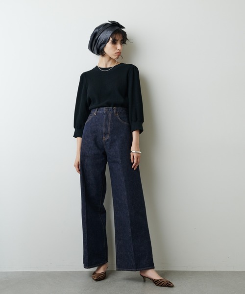 Whim Gazette（ウィムガゼット）の「デニムワイドパンツ（デニムパンツ・レディース・インディゴブルー・36/38）」の11枚目の写真