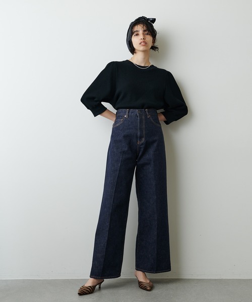 Whim Gazette（ウィムガゼット）の「デニムワイドパンツ（デニムパンツ・レディース・インディゴブルー・36/38）」の18枚目の写真